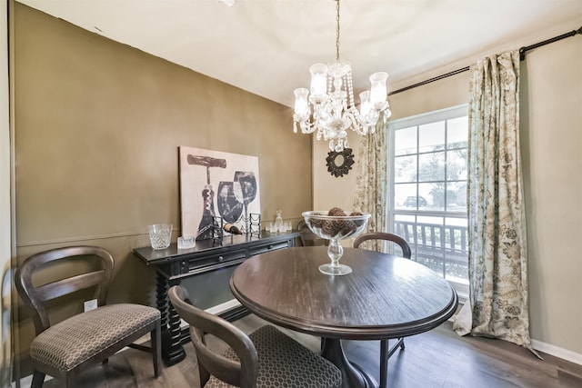 1721 Bowline Rd, Houston, TX 77062 - dining room with a chandelier and wood finished floors