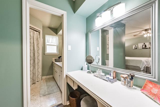 1721 Bowline Rd, Houston, TX 77062 - ensuite bathroom featuring vanity and ceiling fan