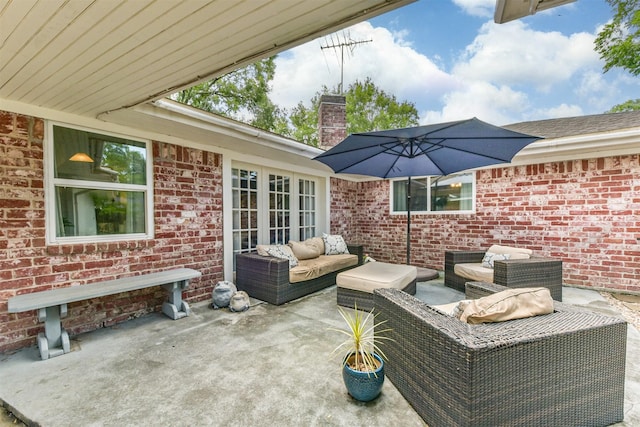 1721 Bowline Rd, Houston, TX 77062 - view of patio / terrace featuring an outdoor living space