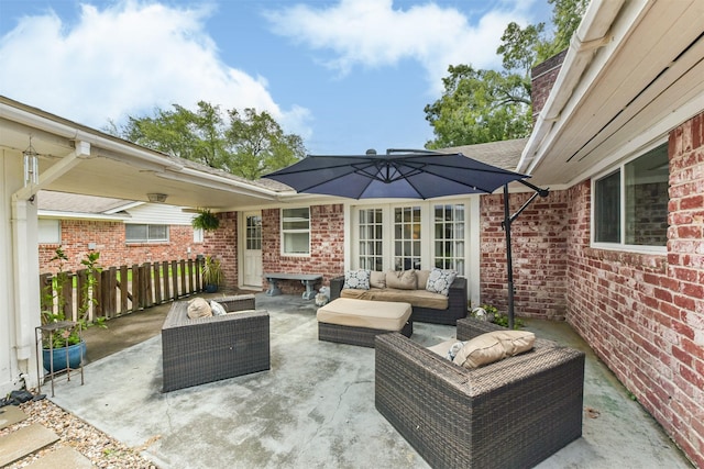 1721 Bowline Rd, Houston, TX 77062 - view of patio with an outdoor living space