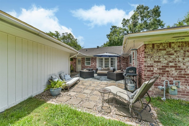 1721 Bowline Rd, Houston, TX 77062 - view of patio / terrace with an outdoor living space and grilling area