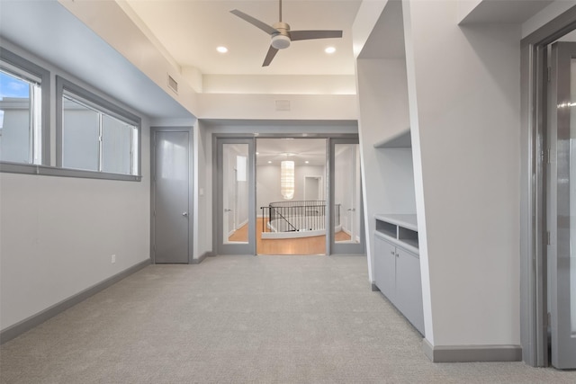 5110 Contour Pl, Houston, TX 77096 - interior space with ceiling fan and light carpet