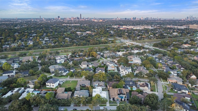 5110 Contour Pl, Houston, TX 77096 - aerial overview of property's location featuring nearby urban area