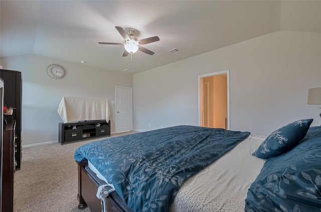 29626 Weber Way Ct, Katy, TX 77494 - carpeted bedroom with vaulted ceiling and a ceiling fan
