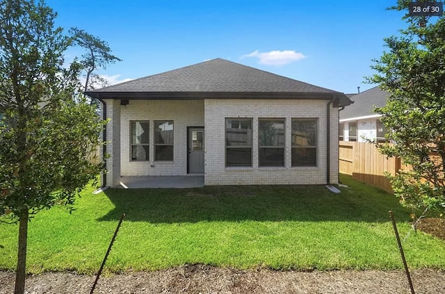 120 Lukewood Cir, Conroe, TX 77318 - rear view of property with brick siding, a patio, and roof with shingles