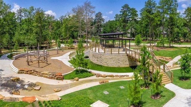 120 Lukewood Cir, Conroe, TX 77318 - view of property's community with a gazebo and view of scattered trees