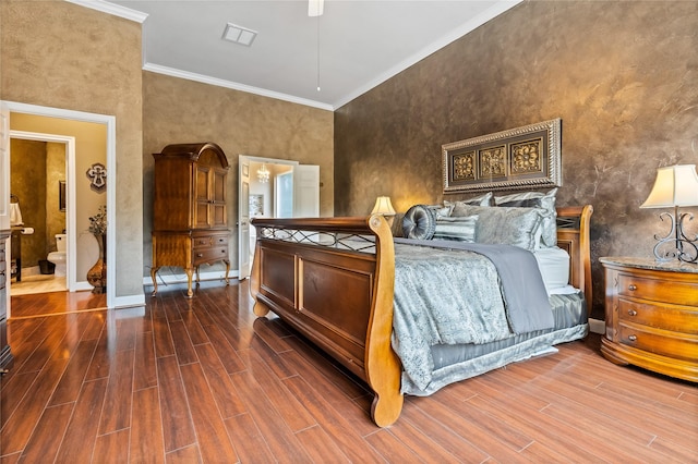 7914 Chianti Ct, Sugar Land, TX 77479 - bedroom with wood finished floors and ornamental molding