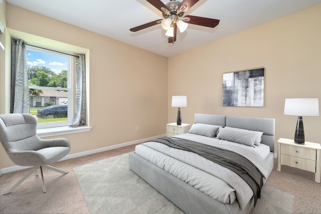 735 Red Rock Canyon Dr, Katy, TX 77450 - bedroom featuring light carpet and ceiling fan