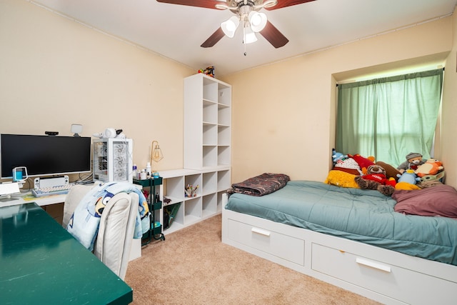 735 Red Rock Canyon Dr, Katy, TX 77450 - carpeted bedroom with an office area and ceiling fan