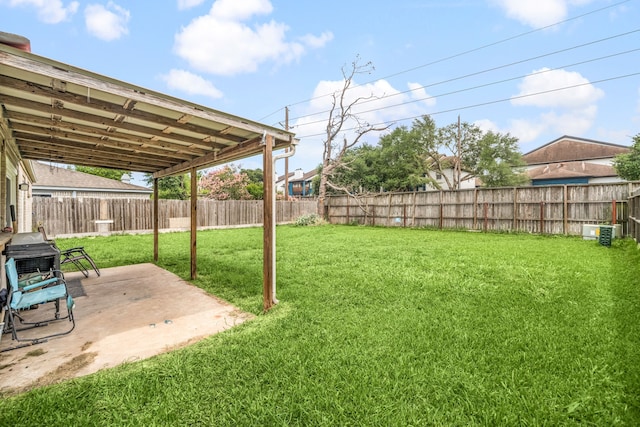 735 Red Rock Canyon Dr, Katy, TX 77450 - fenced backyard with a patio area