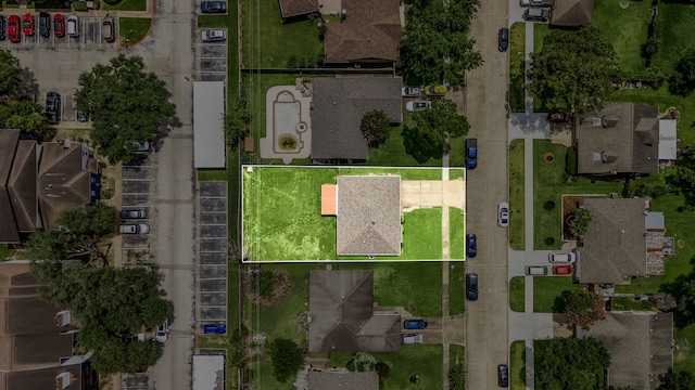 735 Red Rock Canyon Dr, Katy, TX 77450 - aerial perspective of suburban area with property boundaries highlighted