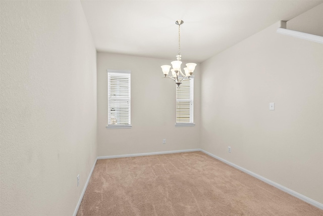 6439 Wilshire Rdg, Houston, TX 77040 - carpeted spare room with a chandelier and baseboards