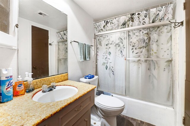 4007 Wedgewood St, Houston, TX 77093 - full bathroom with vanity and shower / tub combo with curtain