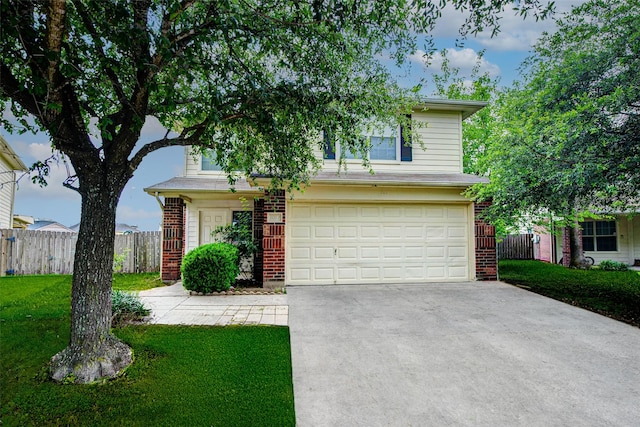 11303 Canyon Shore Dr, Humble, TX 77396 - view of property hidden behind natural elements featuring brick siding, an attached garage, and concrete driveway