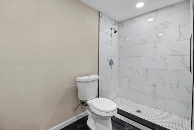 3406 W Cedar Bayou Lynchburg Rd, Baytown, TX 77521 - bathroom featuring tiled shower and recessed lighting