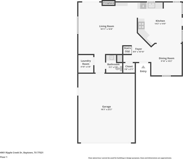 4901 Ripple Creek Dr, Baytown, TX 77521 - view of floor plan / room layout