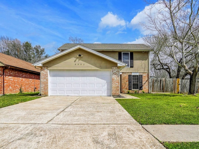 4901 Ripple Creek Dr, Baytown, TX 77521 - traditional-style home featuring driveway, an attached garage, and brick siding