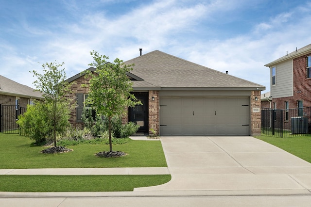 10433 Russell Pines Dr, Rosharon, TX 77583 - view of front of home with brick siding, driveway, roof with shingles, and an attached garage