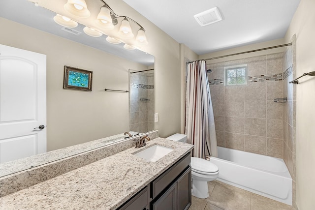 5622 Chipstone Trail Ln, Katy, TX 77493 - bathroom featuring vanity, tile patterned flooring, and shower / bathtub combination with curtain