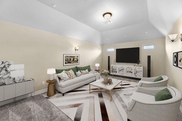 5622 Chipstone Trail Ln, Katy, TX 77493 - living room featuring baseboards and lofted ceiling