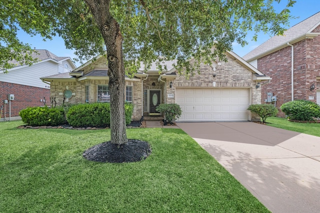 15215 Millers Run Ln, Sugar Land, TX 77498 - view of front of home with a garage, driveway, and a front yard