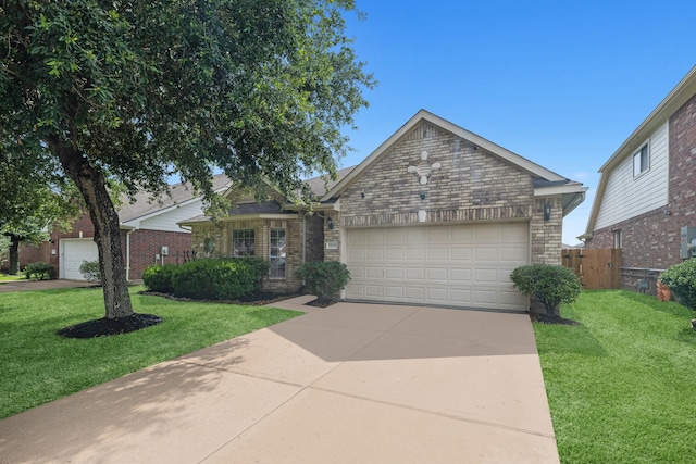 15215 Millers Run Ln, Sugar Land, TX 77498 - single story home featuring an attached garage, brick siding, and driveway