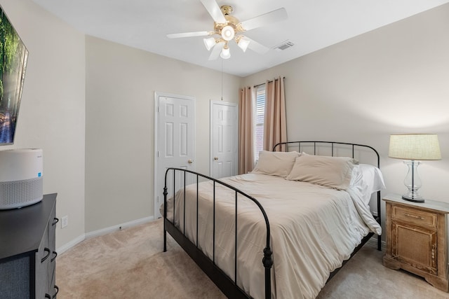 15215 Millers Run Ln, Sugar Land, TX 77498 - bedroom featuring light carpet and a ceiling fan