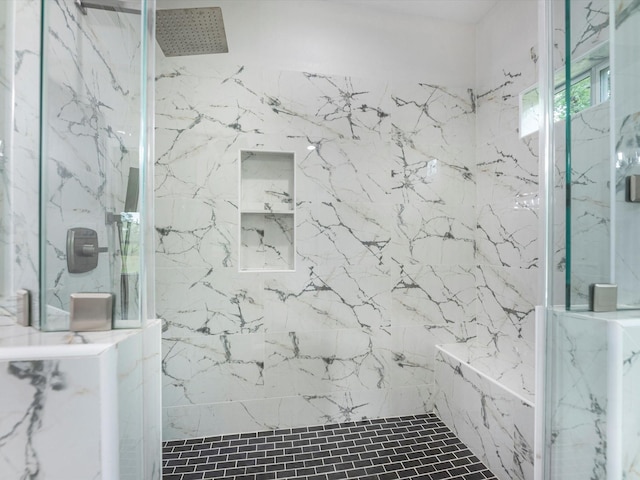 14606 Half Circle St, Splendora, TX 77372 - bathroom with a marble finish shower