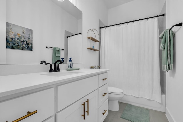 6826 Mirabeau Ln, Katy, TX 77493 - full bath featuring vanity, shower / tub combo, and tile patterned flooring