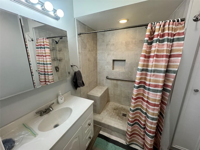 344 Timber Bay Dr, Trinity, TX 75862 - bathroom featuring a tile shower and vanity