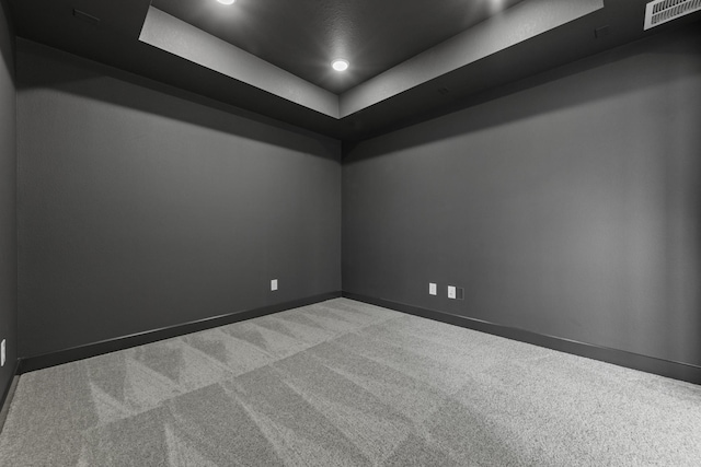 5029 Steady Breeze Dr, Katy, TX 77493 - empty room featuring carpet floors, a tray ceiling, and recessed lighting