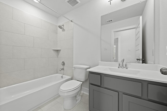 5029 Steady Breeze Dr, Katy, TX 77493 - bathroom featuring vanity, washtub / shower combination, and tile patterned flooring