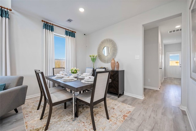 518 Tejas Village Pkwy, Beasley, TX 77417 - dining area with light wood-style floors and recessed lighting