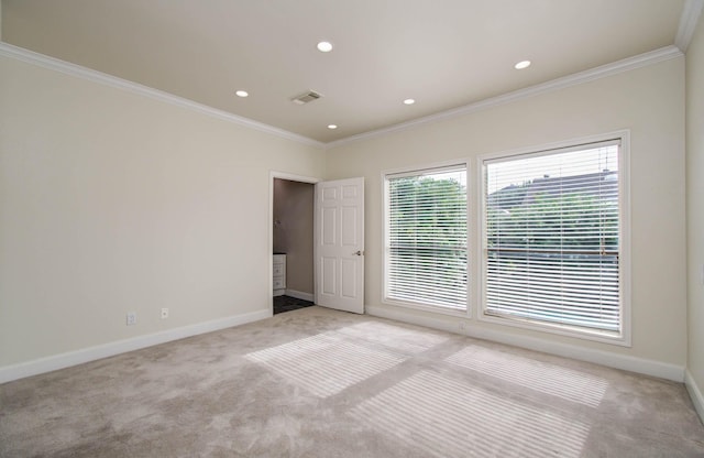 5701 Winsome Ln Unit 2, Houston, TX 77057 - carpeted empty room with ornamental molding and recessed lighting