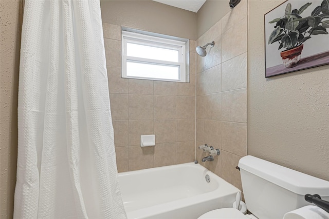 12814 Westmere Dr, Houston, TX 77077 - full bath with shower / bath combo with shower curtain and a textured wall
