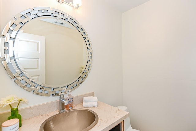 8911 Birdwood Ct, Houston, TX 77096 - half bathroom featuring vanity and toilet