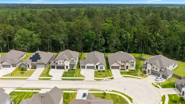 15308 Sandhill Crane Ln, Conroe, TX 77384 - aerial view of residential area with a forest