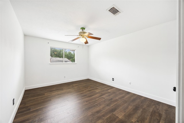 12414 Laneview Dr, Houston, TX 77070 - spare room featuring a ceiling fan and dark wood-style flooring