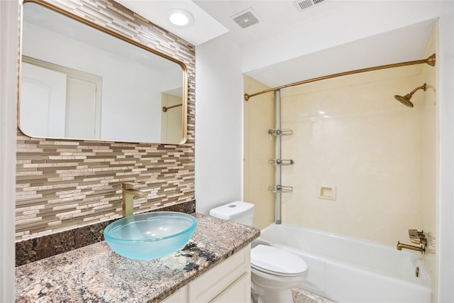 12414 Laneview Dr, Houston, TX 77070 - bathroom with tasteful backsplash, shower / tub combination, and vanity