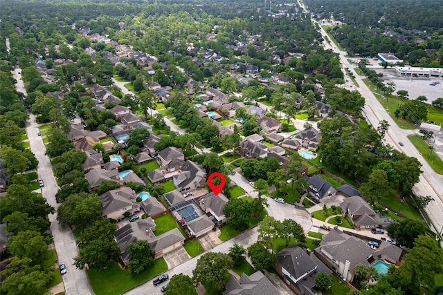 12414 Laneview Dr, Houston, TX 77070 - aerial overview of property's location with nearby suburban area
