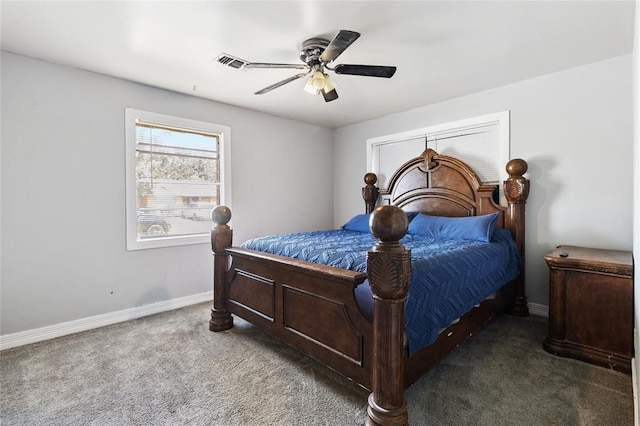 3520 Mattye Maye Dr, Pasadena, TX 77503 - bedroom featuring carpet flooring and a ceiling fan