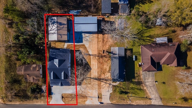 630 S Railroad Ave, Shepherd, TX 77371 - aerial view of property's location with property parcel outlined