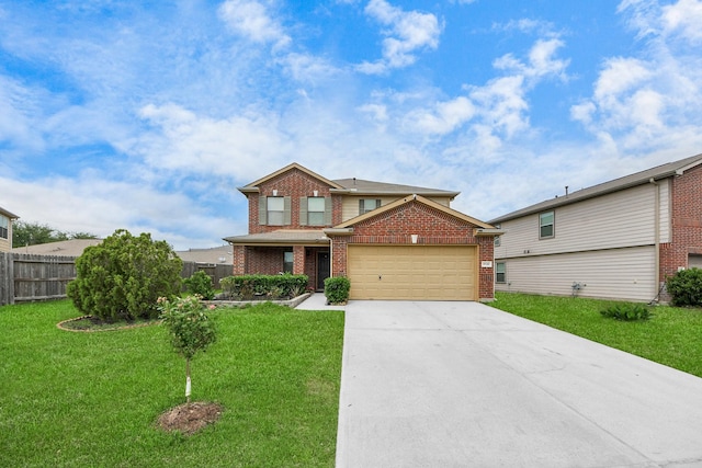 19110 Remington Springs Dr, Houston, TX 77073 - traditional home with brick siding, a garage, and driveway