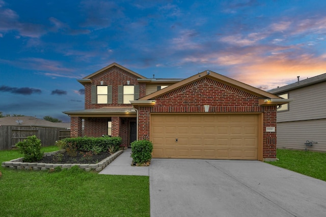 19110 Remington Springs Dr, Houston, TX 77073 - traditional-style home featuring brick siding, concrete driveway, and a garage