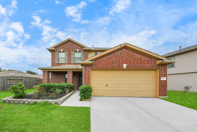19110 Remington Springs Dr, Houston, TX 77073 - traditional-style home with brick siding, driveway, and an attached garage