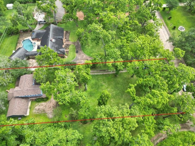 524 Oak Dr, Lake Jackson, TX 77566 - aerial view of property's location featuring property boundaries highlighted