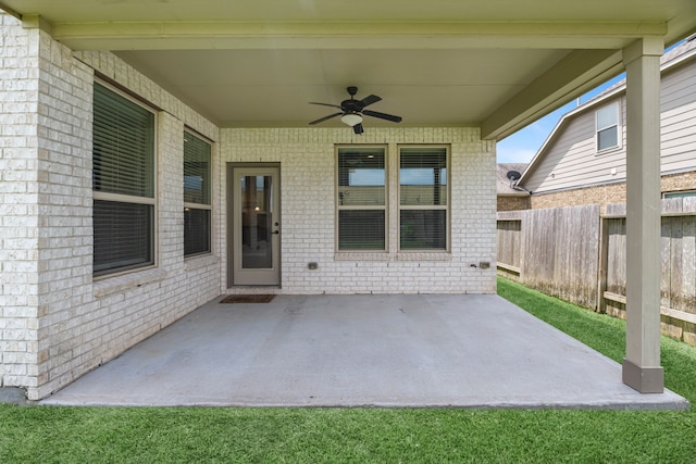 30212 Green Meadows Ln, Brookshire, TX 77423 - view of patio featuring ceiling fan