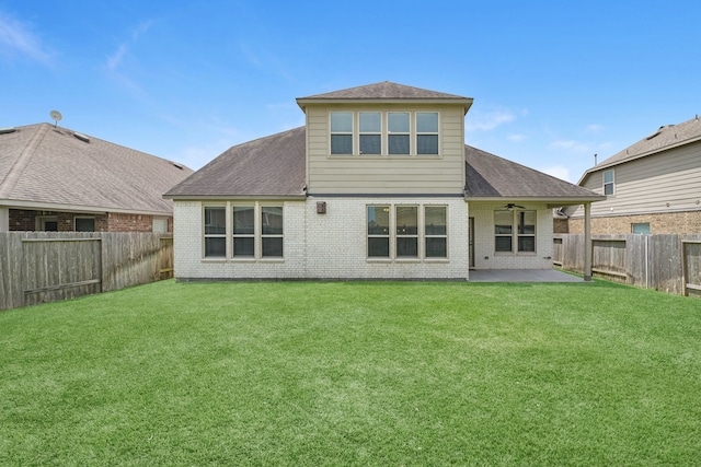 30212 Green Meadows Ln, Brookshire, TX 77423 - back of house with roof with shingles, a fenced backyard, and a patio