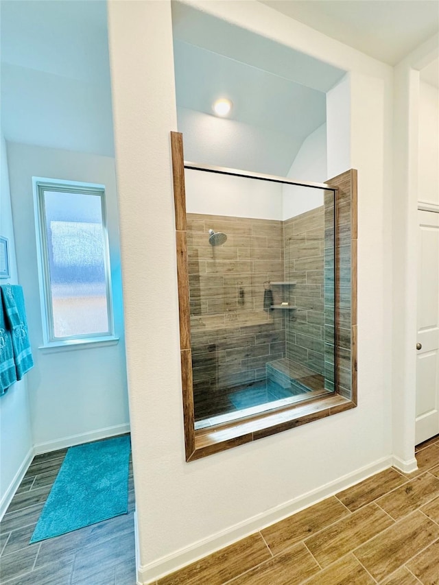 11119 Alpenhorn Pl, Tomball, TX 77375 - full bath featuring wood finish floors and a tile shower