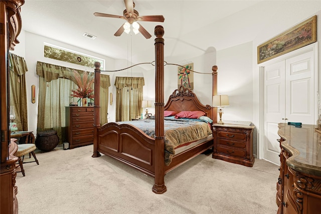 16535 Mccormick Dr, Houston, TX 77095 - bedroom featuring light carpet and ceiling fan